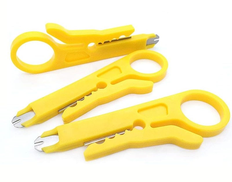 PETECHTOOL Mini Wire Stripper 3 Pack Network Wire Stripper Punch Down Cutter for Network Wire Cable, RJ45 Cat5 cat6 Data Cable Telephone Cable and Computer UTP Cable - Image 3